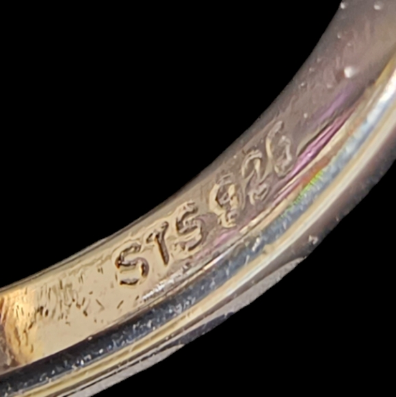 Multi Gemstone & Sterling Silver Large Cocktail Ring Size 8 - Picture 13 of 14